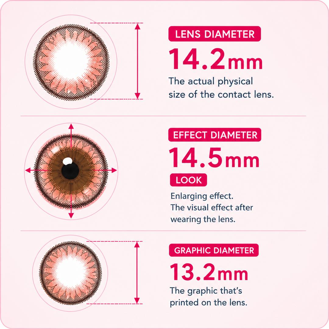 Glaze Brown-Givre Monthly Color Con 2pcs (Eff Dia:14.5mm)