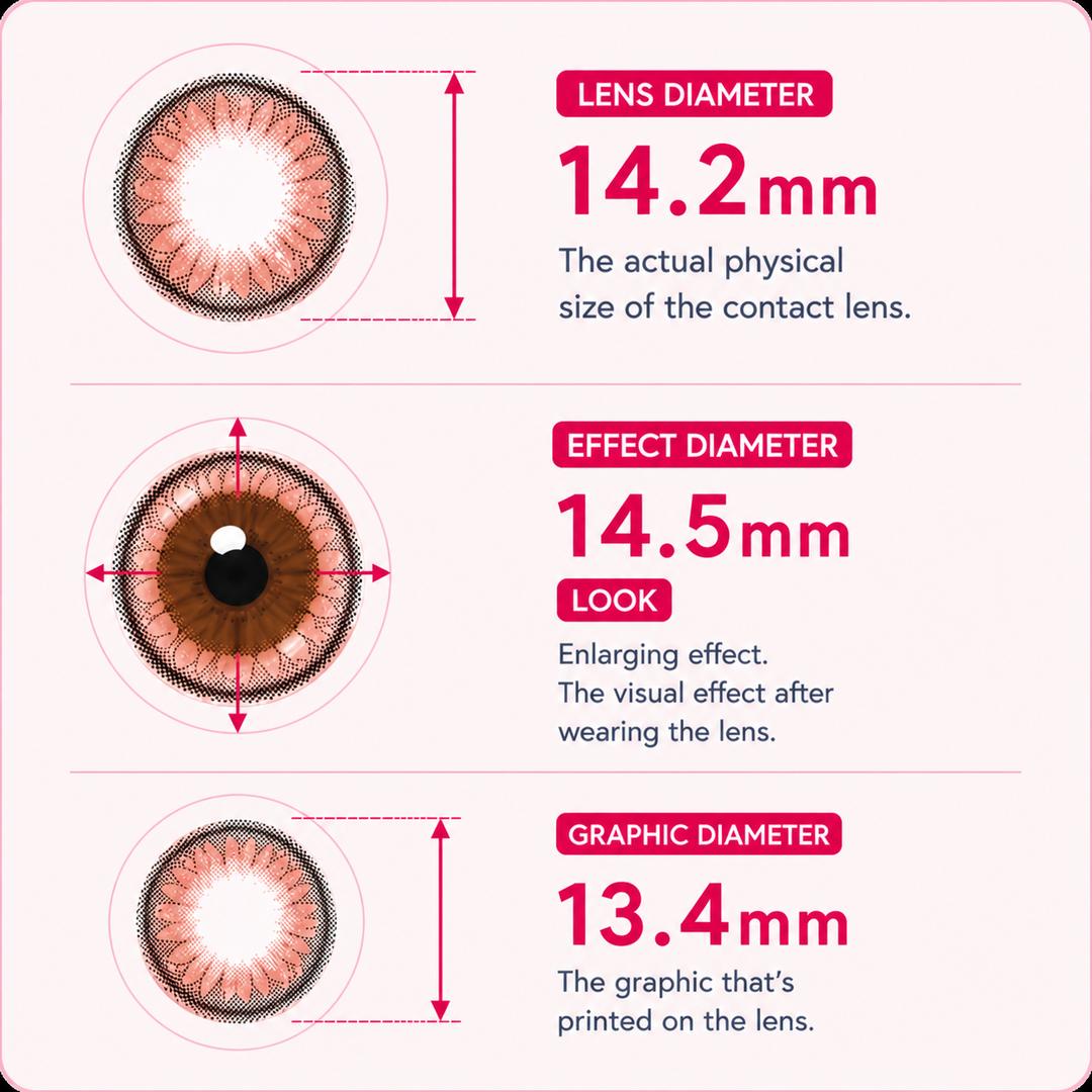 Gleam Grey-Givre Monthly Color Con 2pcs (Eff Dia:14.5mm)