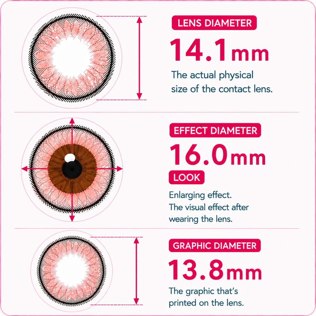 Mousse Pink-Mi Tesoro Monthly Color Con 2pcs (Eff dia:16mm)