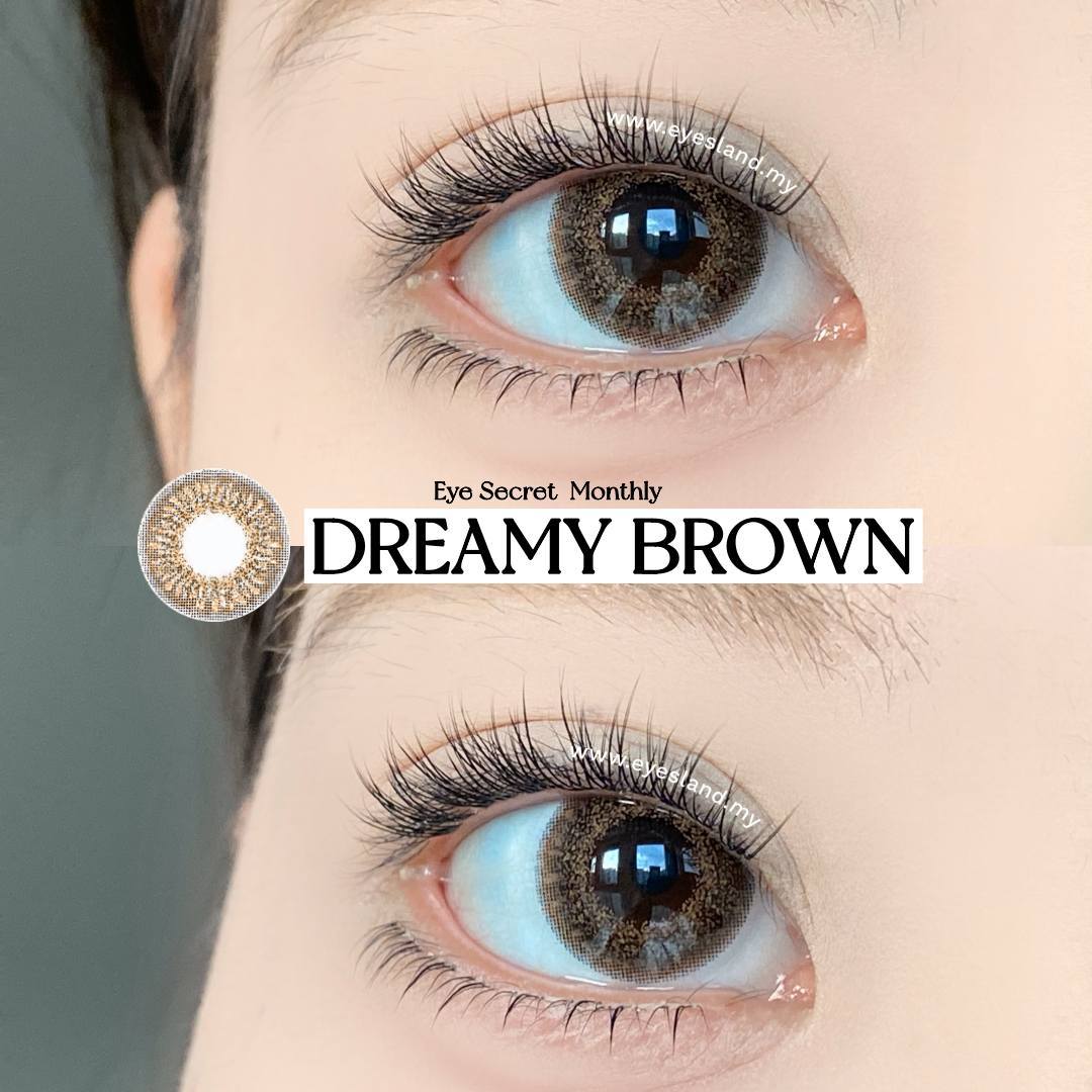 Dreamy Brown-Eye Secret 38% Monthly Color Lens 2pcs (Eff dia:14.2mm)