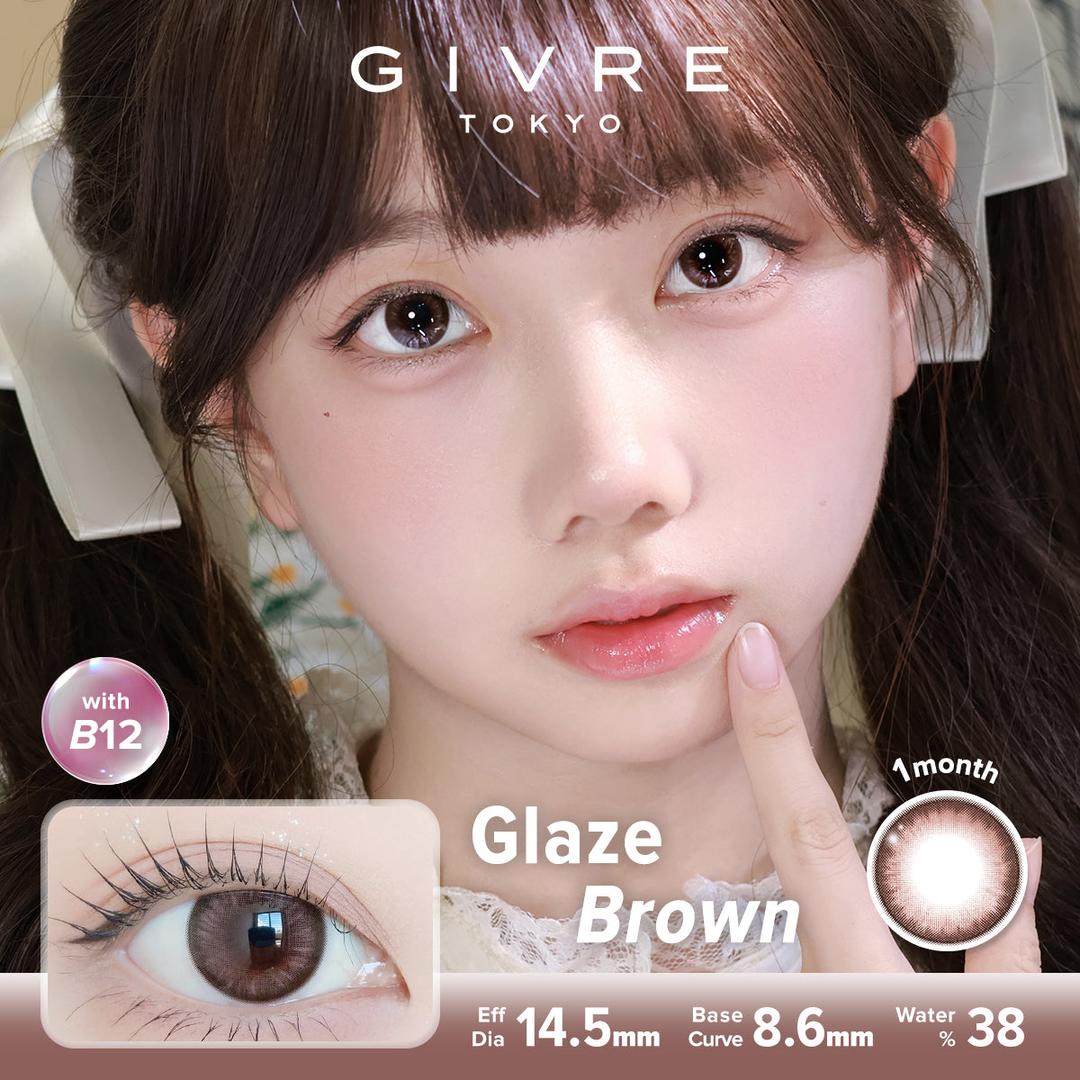Glaze Brown-Givre Monthly Color Con 2pcs (Eff Dia:14.5mm)