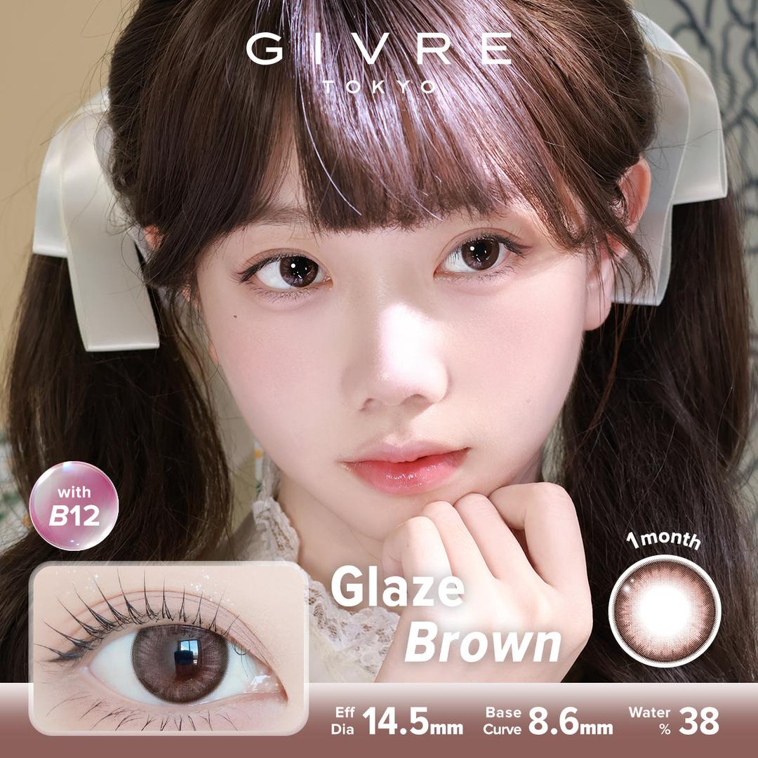 Glaze Brown-Givre Monthly Color Con 2pcs (Eff Dia:14.5mm)