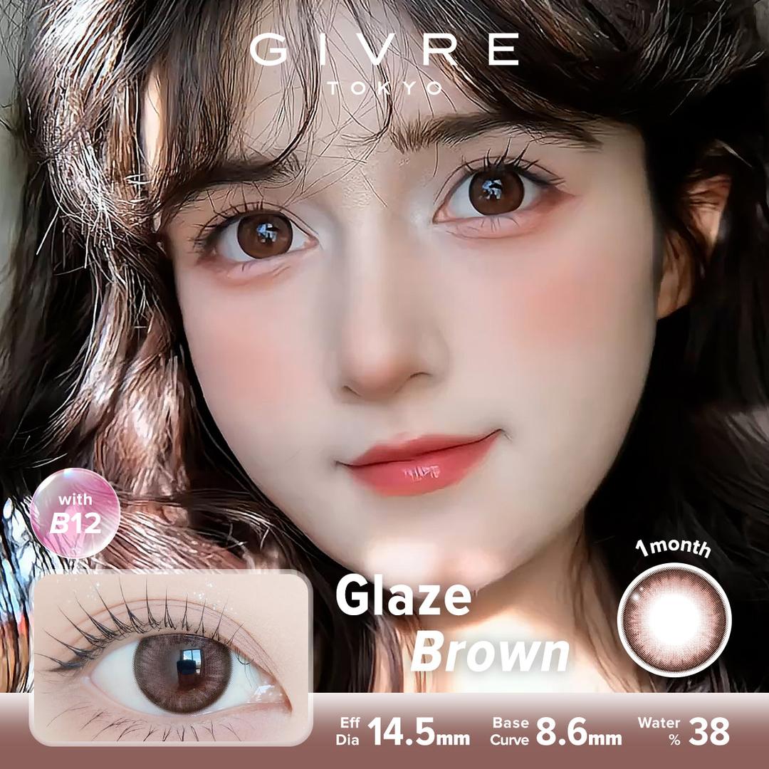 Glaze Brown-Givre Monthly Color Con 2pcs (Eff Dia:14.5mm)
