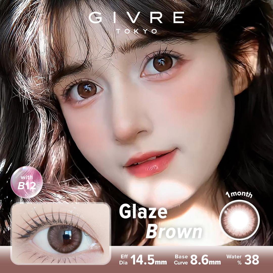 Glaze Brown-Givre Monthly Color Con 2pcs (Eff Dia:14.5mm)