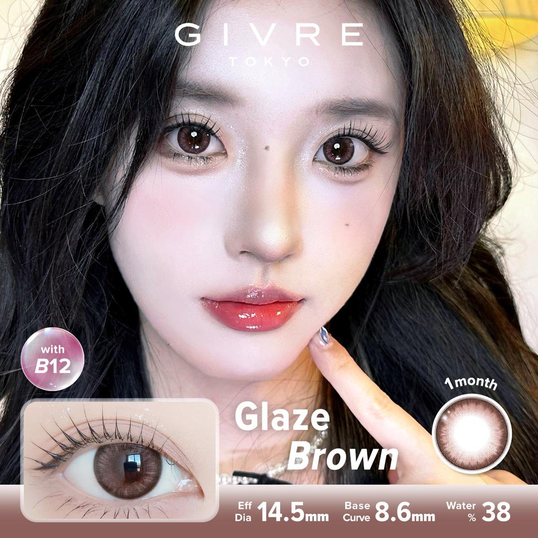 Glaze Brown-Givre Monthly Color Con 2pcs (Eff Dia:14.5mm)