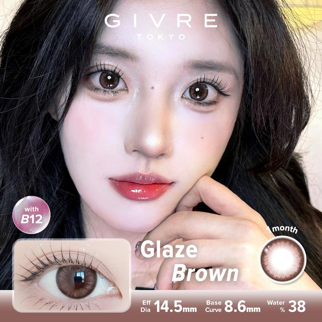 Glaze Brown-Givre Monthly Color Con 2pcs (Eff Dia:14.5mm)