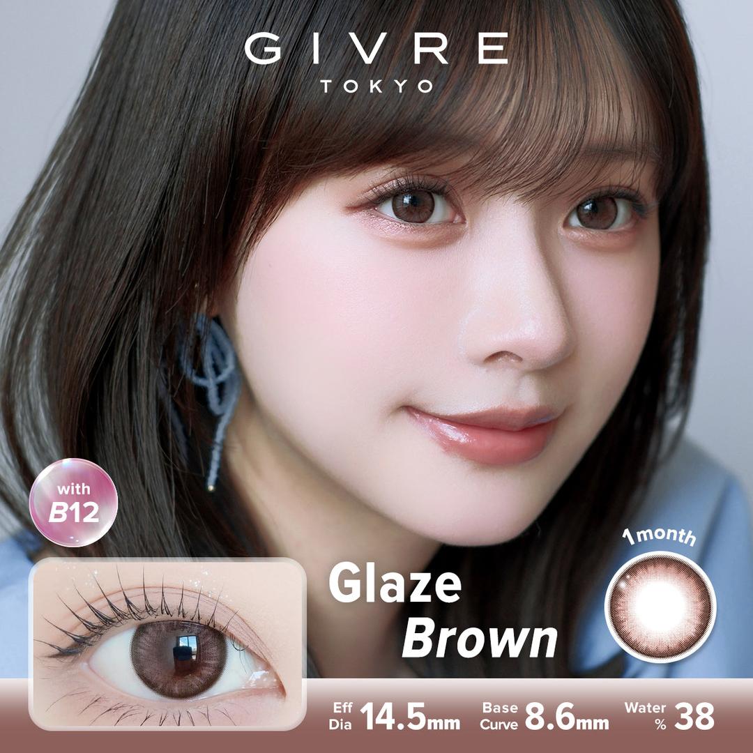 Glaze Brown-Givre Monthly Color Con 2pcs (Eff Dia:14.5mm)