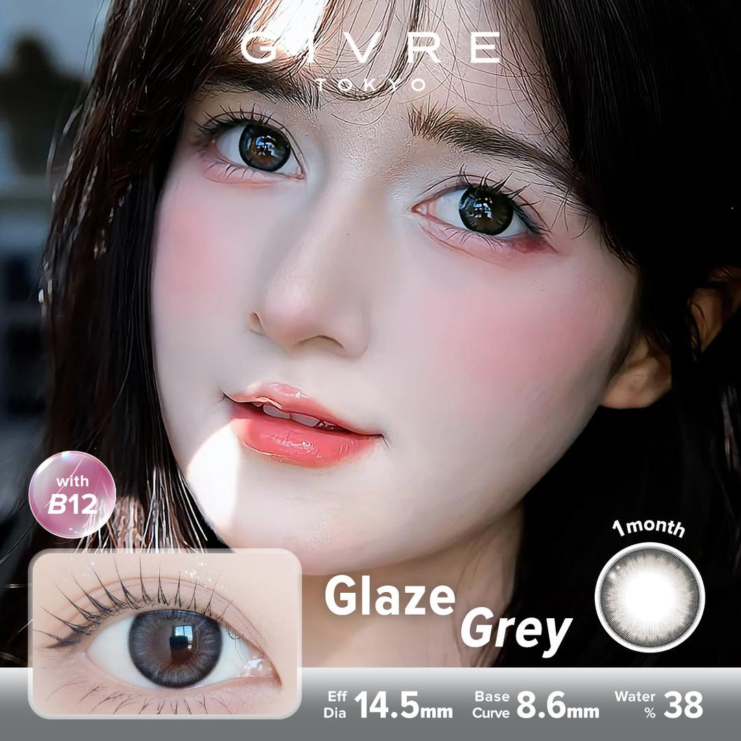 Glaze Grey-Givre Monthly Color Con 2pcs (Eff Dia:14.5mm)