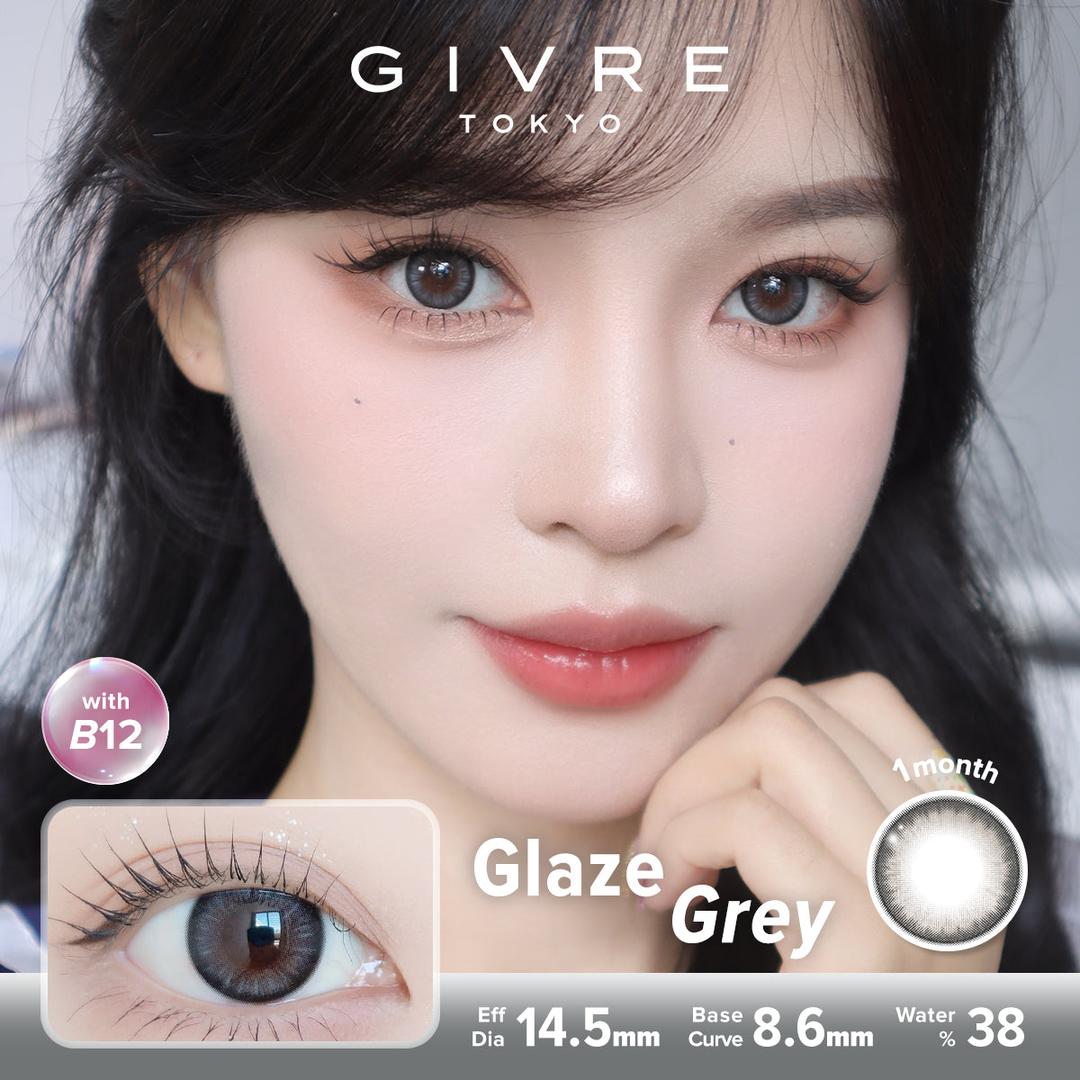 Glaze Grey-Givre Monthly Color Con 2pcs (Eff Dia:14.5mm)