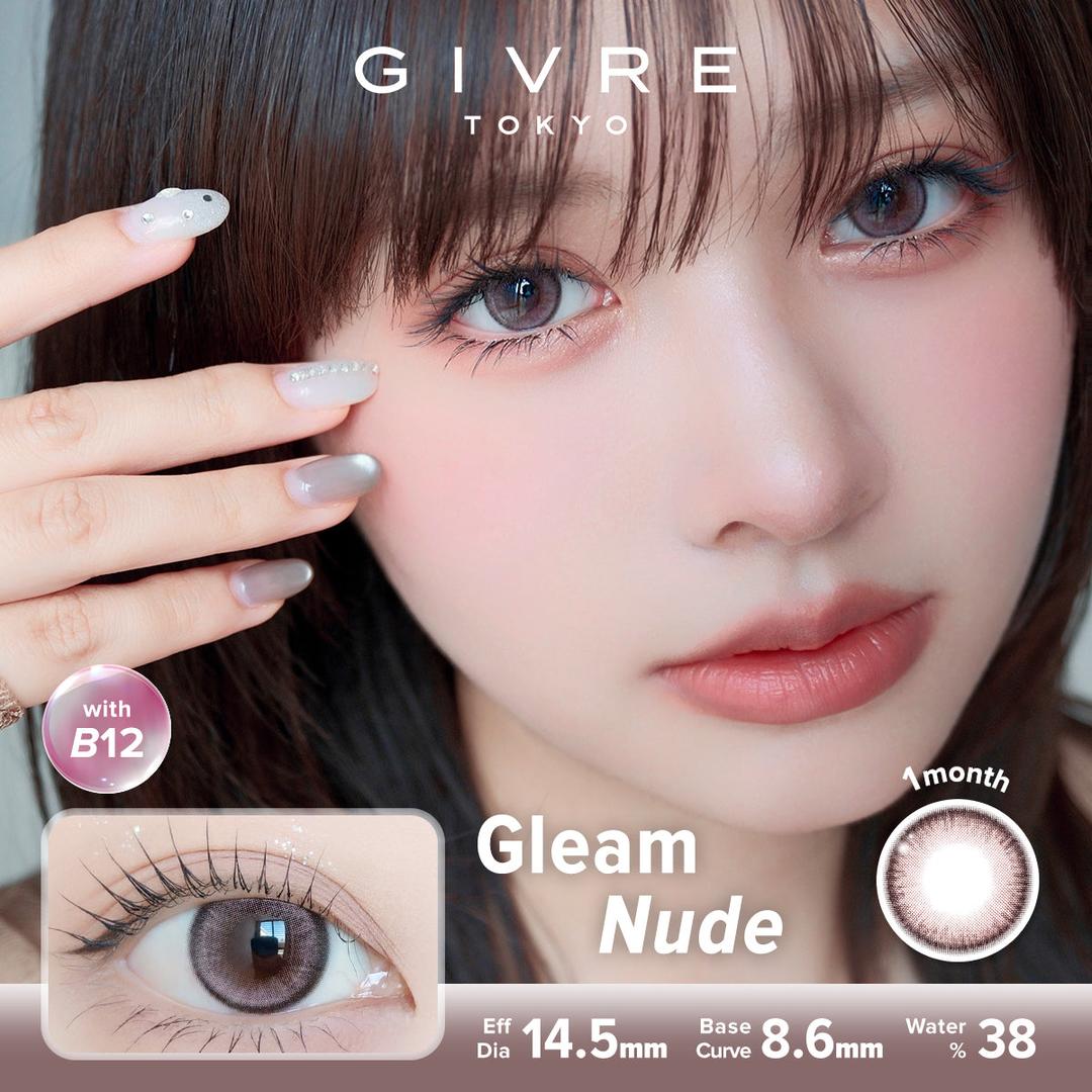 Gleam Nude-Givre Monthly Color Con 2pcs (Eff Dia:14.5mm)