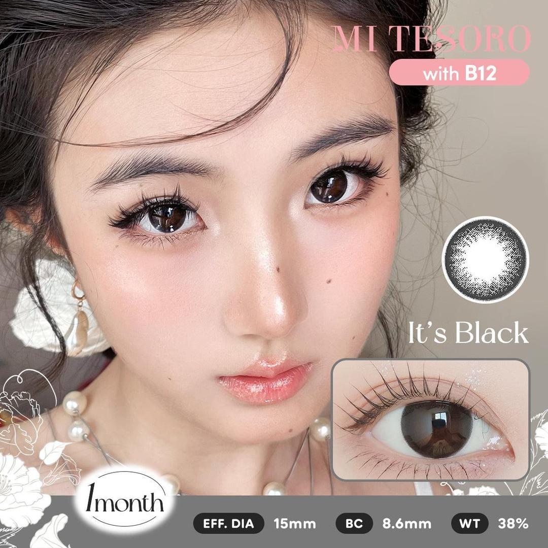 Its Black -Mi Tesoro Monthly Color Con 2pcs (Eff dia:15mm)