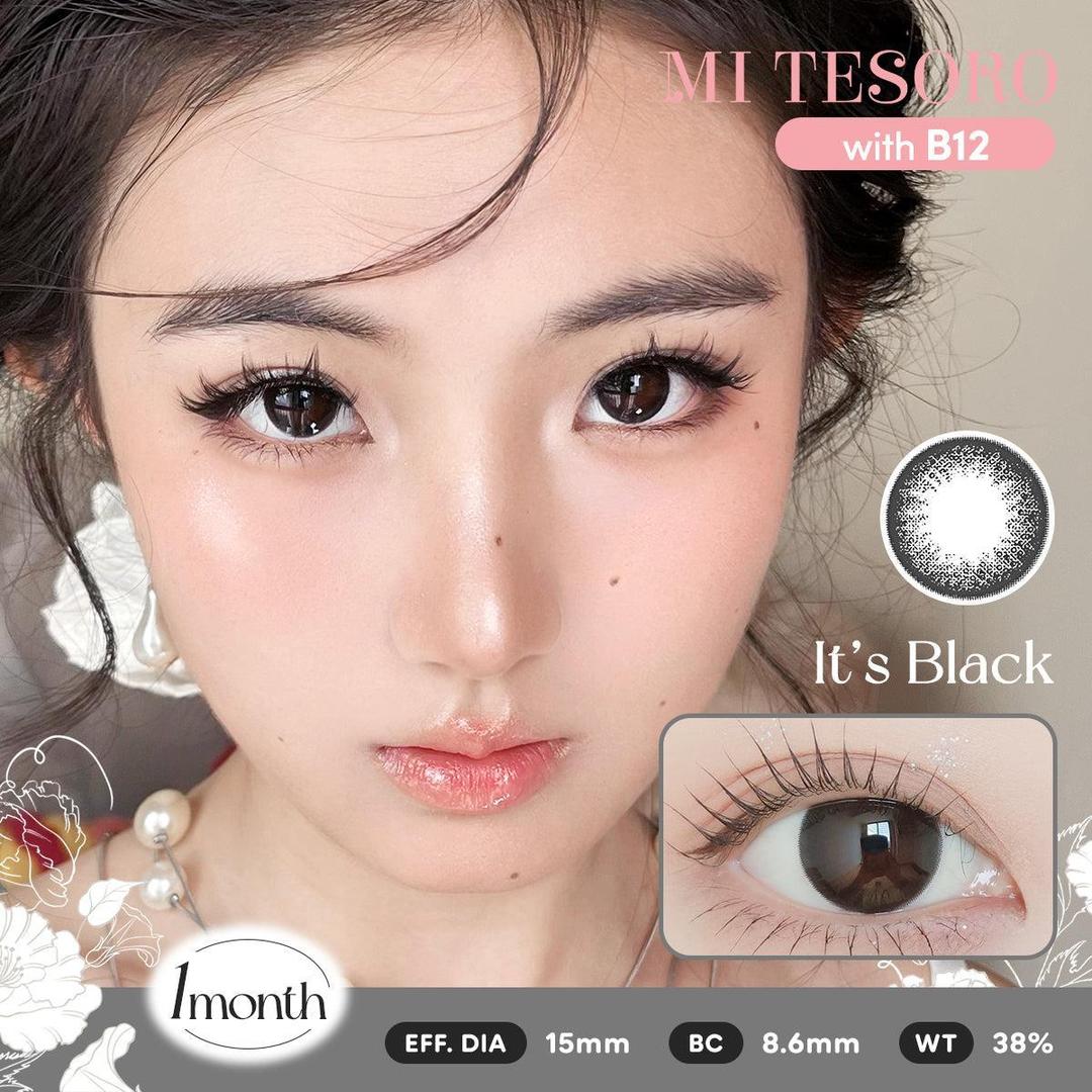 Its Black -Mi Tesoro Monthly Color Con 2pcs (Eff dia:15mm)