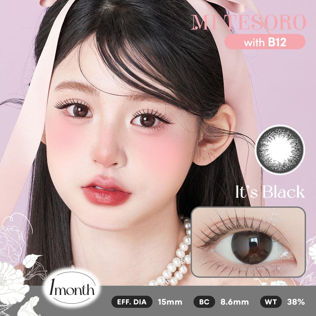 Its Black -Mi Tesoro Monthly Color Con 2pcs (Eff dia:15mm)