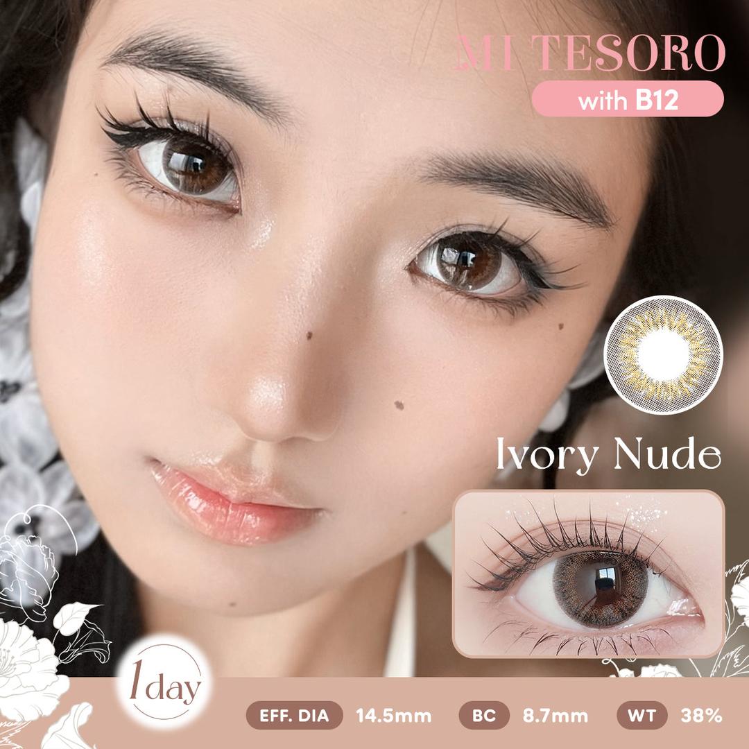 Ivory Nude-Mi Tesoro 1 Day Color Con 10pcs (Eff Dia:14.5mm)
