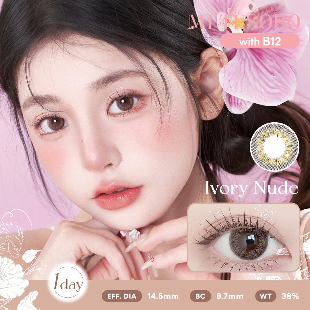 Ivory Nude-Mi Tesoro 1 Day Color Con 10pcs (Eff Dia:14.5mm)