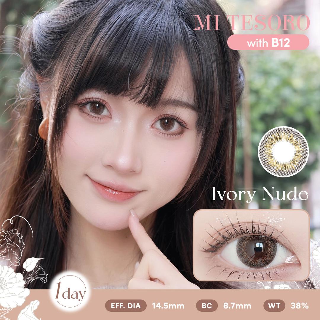Ivory Nude-Mi Tesoro 1 Day Color Con 10pcs (Eff Dia:14.5mm)