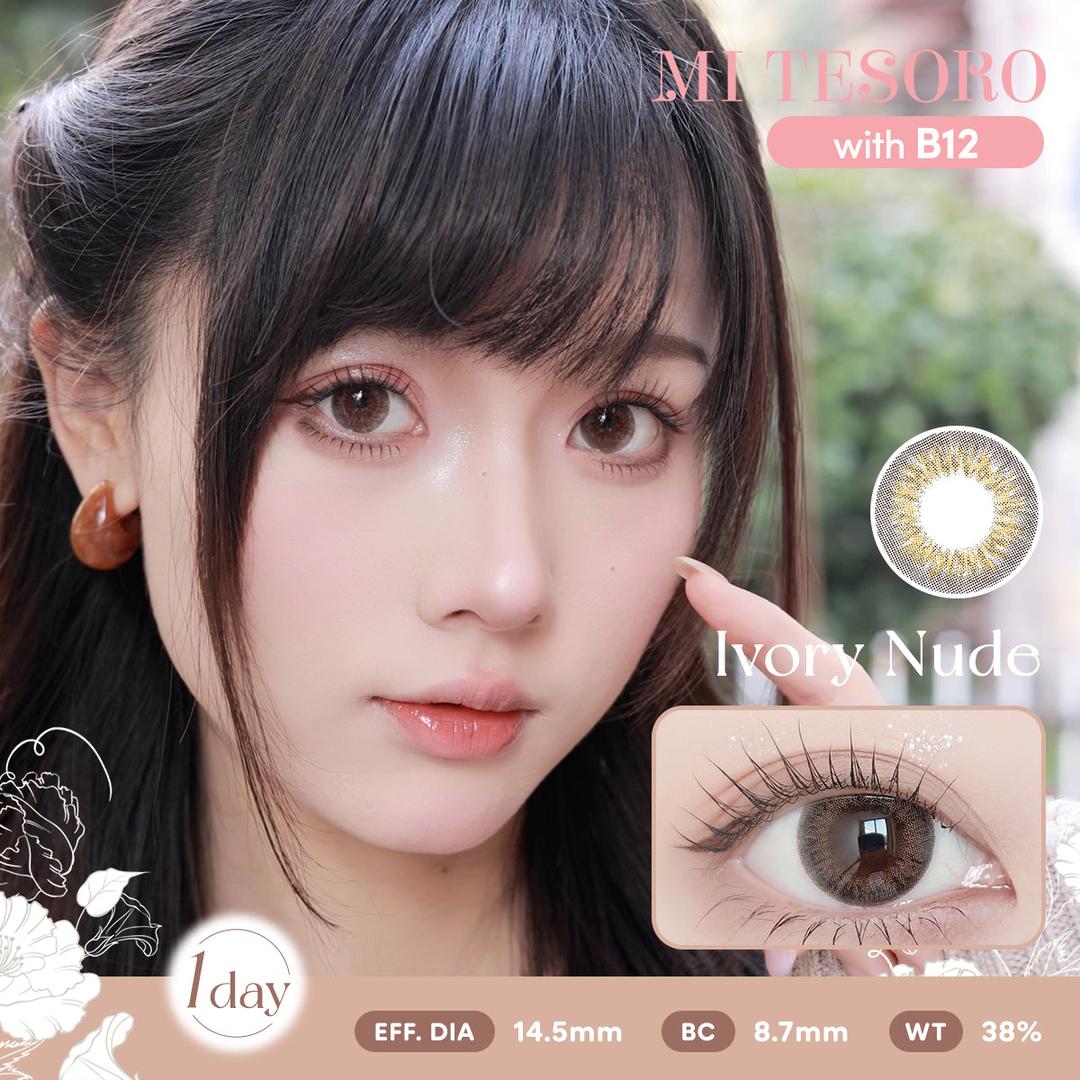 Ivory Nude-Mi Tesoro 1 Day Color Con 10pcs (Eff Dia:14.5mm)