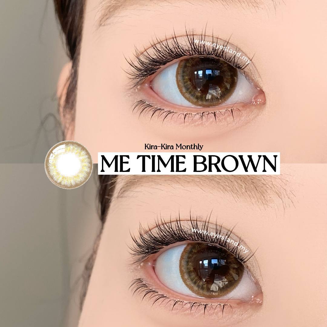 Me Time Brown-Kira-Kira Monthly Color Lens 2pcs (Eff dia:15mm)