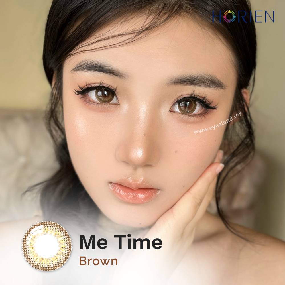 Me Time Brown-Kira-Kira Monthly Color Lens 2pcs (Eff dia:15mm)