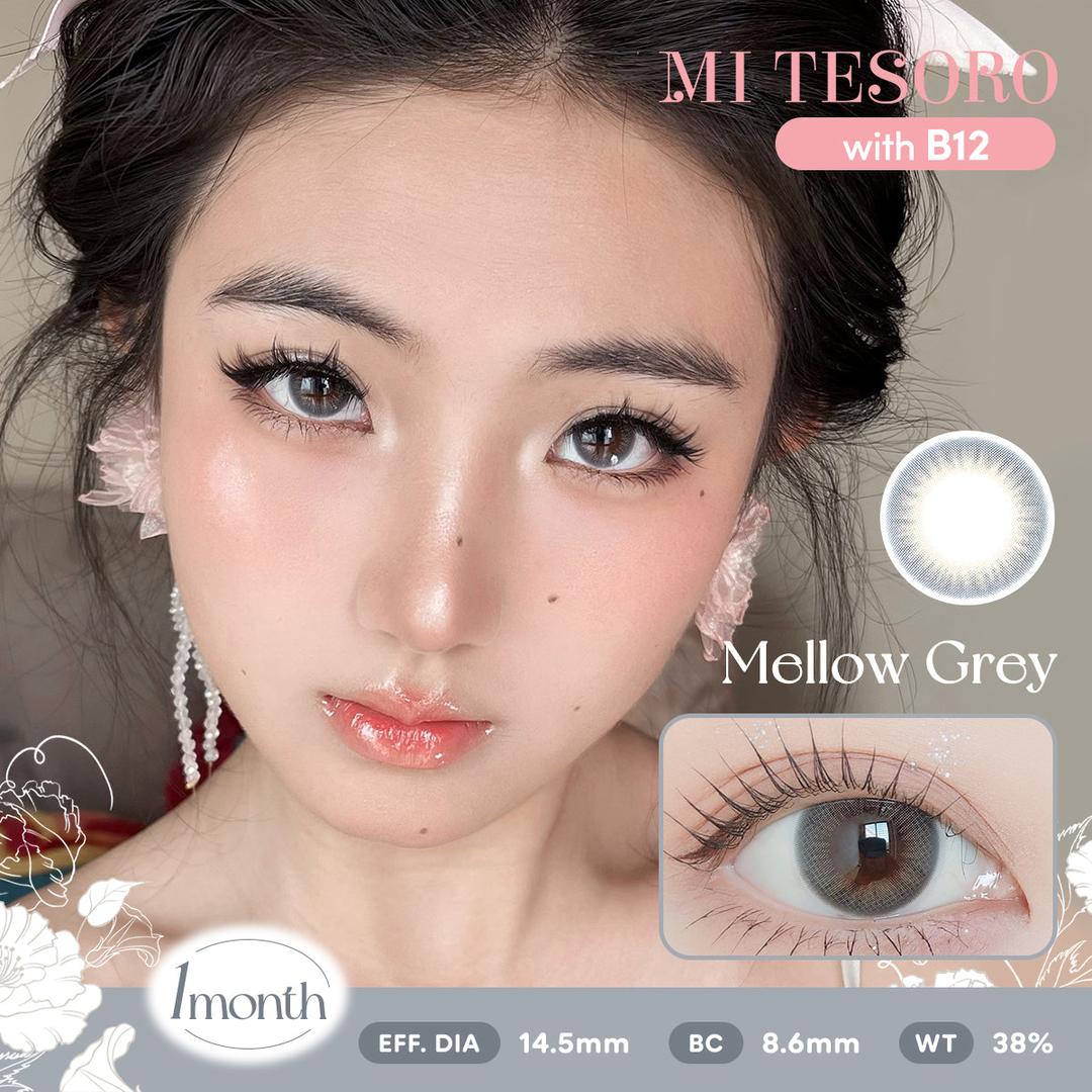 Mellow Grey-Mi Tesoro Monthly Color Con 2pcs (Eff dia:14.5mm)