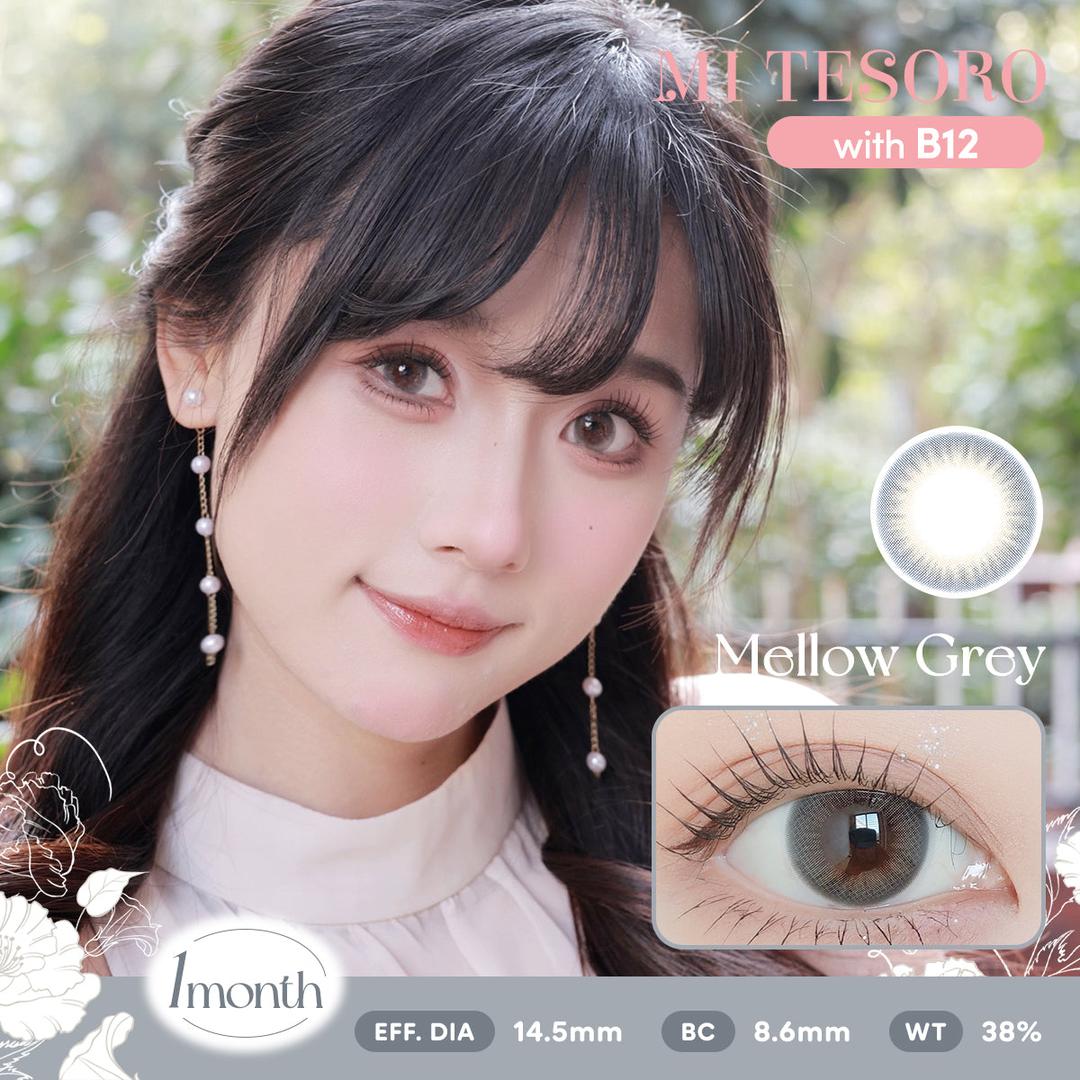 Mellow Grey-Mi Tesoro Monthly Color Con 2pcs (Eff dia:14.5mm)