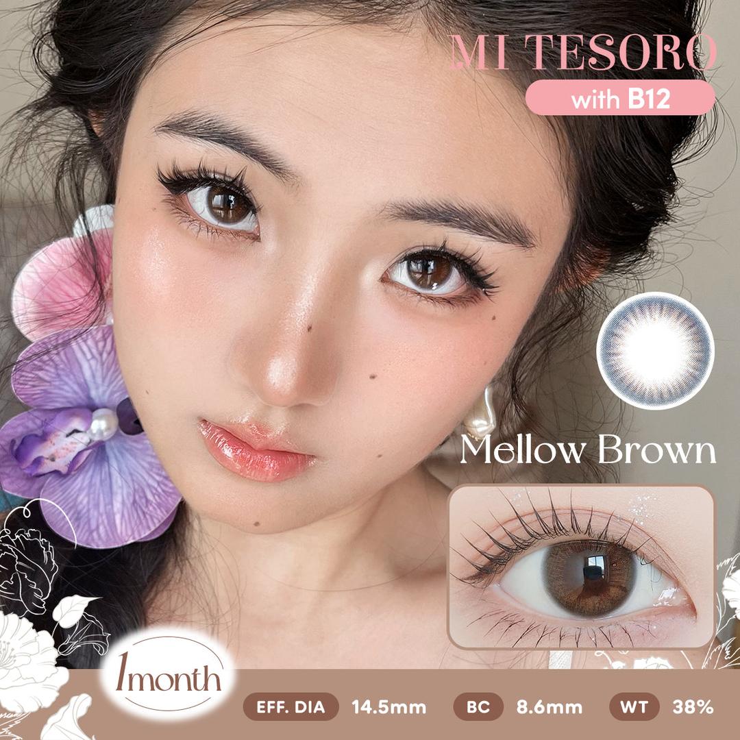 Mellow Brown-Mi Tesoro Monthly Color Con 2pcs (Eff dia:14.5mm)