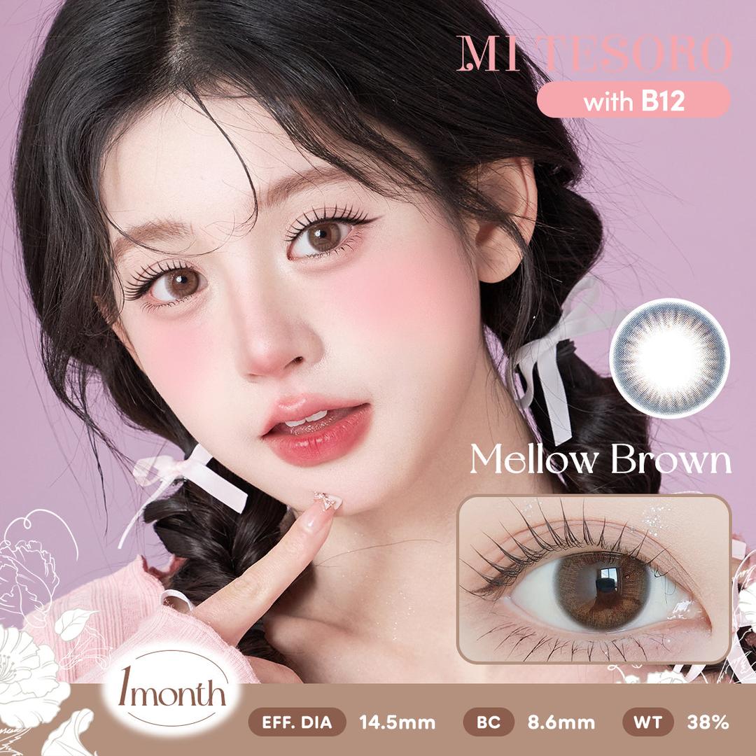 Mellow Brown-Mi Tesoro Monthly Color Con 2pcs (Eff dia:14.5mm)