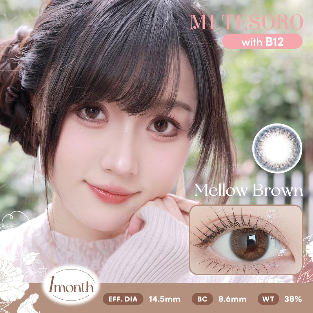 Mellow Brown-Mi Tesoro Monthly Color Con 2pcs (Eff dia:14.5mm)