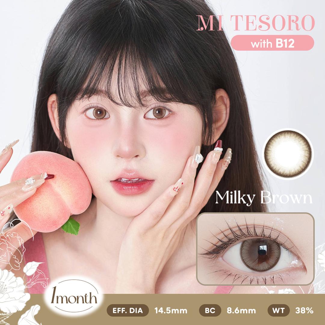Milky Brown-Mi Tesoro Monthly Color Con 2pcs (Eff dia:14.5mm)
