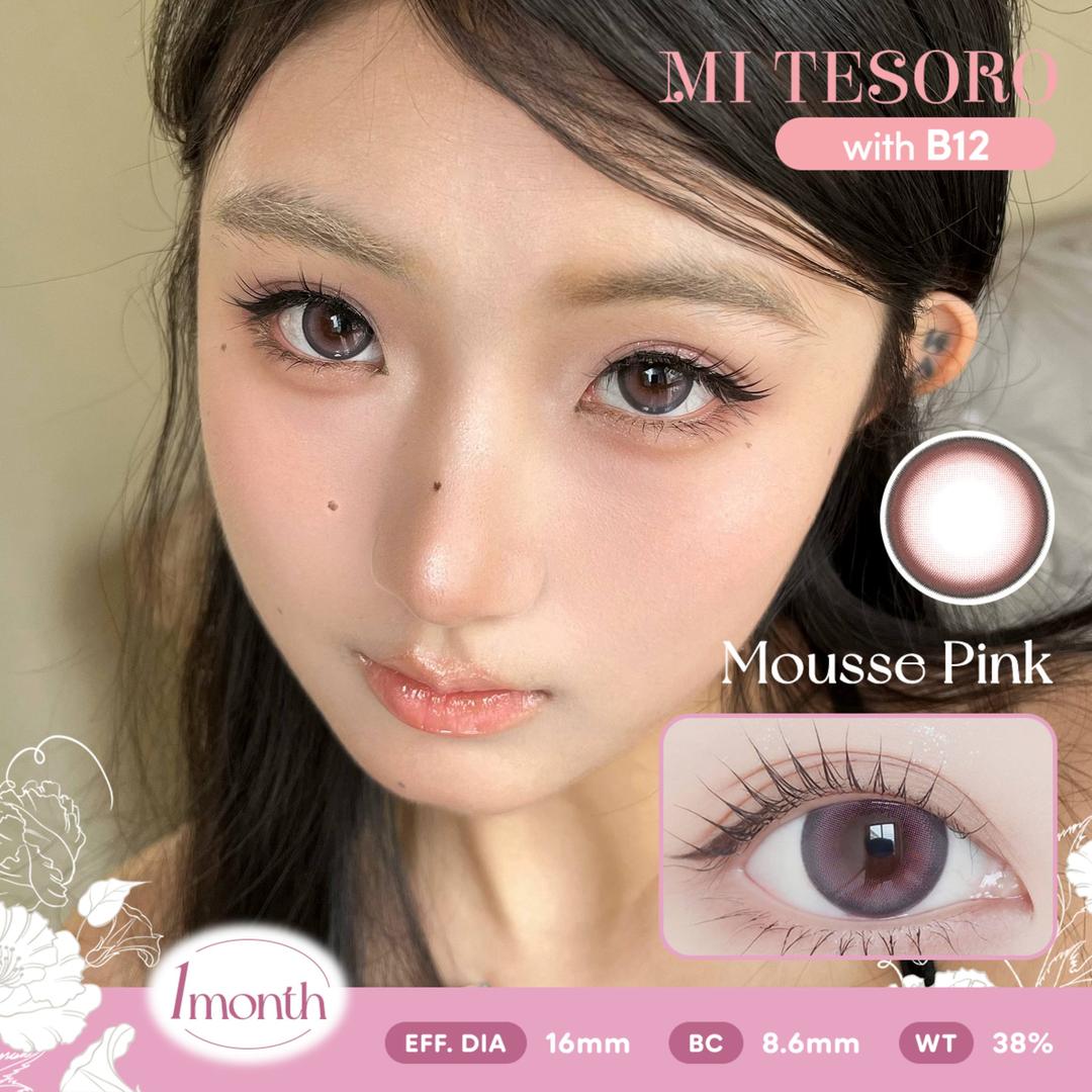 Mousse Pink-Mi Tesoro Monthly Color Con 2pcs (Eff dia:16mm)