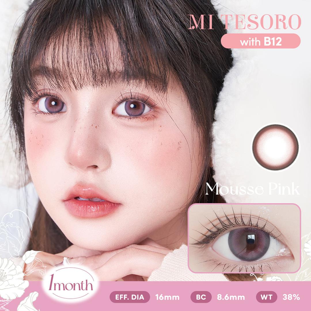Mousse Pink-Mi Tesoro Monthly Color Con 2pcs (Eff dia:16mm)