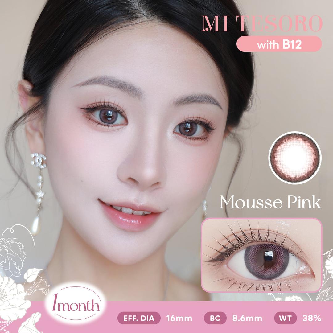 Mousse Pink-Mi Tesoro Monthly Color Con 2pcs (Eff dia:16mm)