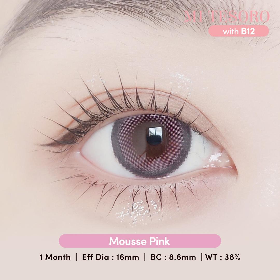 Mousse Pink-Mi Tesoro Monthly Color Con 2pcs (Eff dia:16mm)