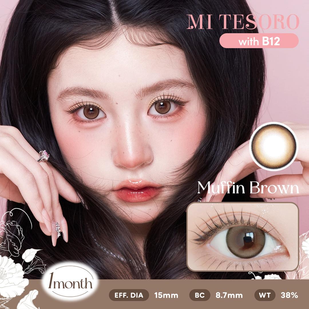 Muffin Brown-Mi Tesoro Monthly Color Con 2pcs (Eff dia:15mm)