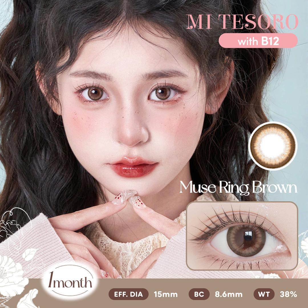 Muse Ring Brown-Mi Tesoro Monthly Color Con 2pcs (Eff dia:15mm)