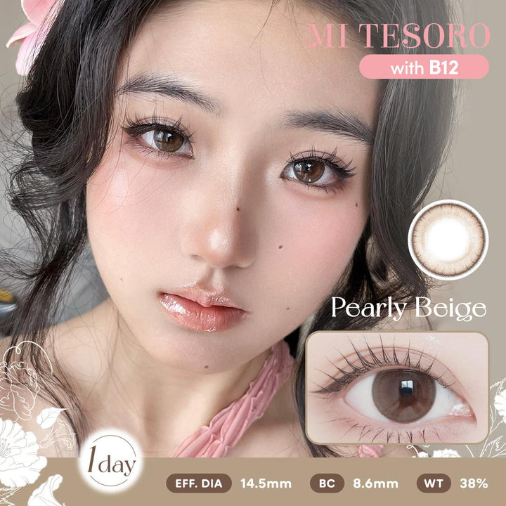 Pearly Beige-Mi Tesoro 1 Day Color Con 10pcs