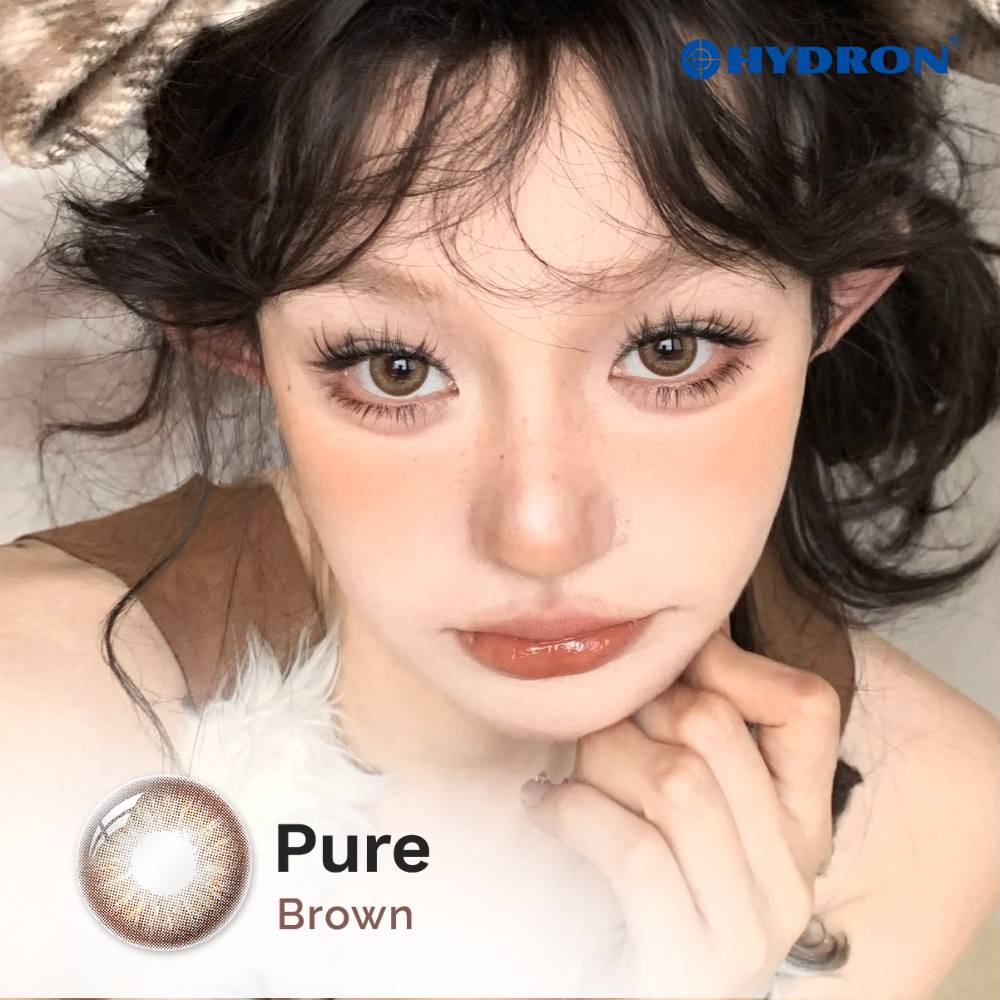 Pure Brown-Pure Plus Silicone Hydrogel 1 Day Color Contact Lens 10pcs (Eff dia:15mm)