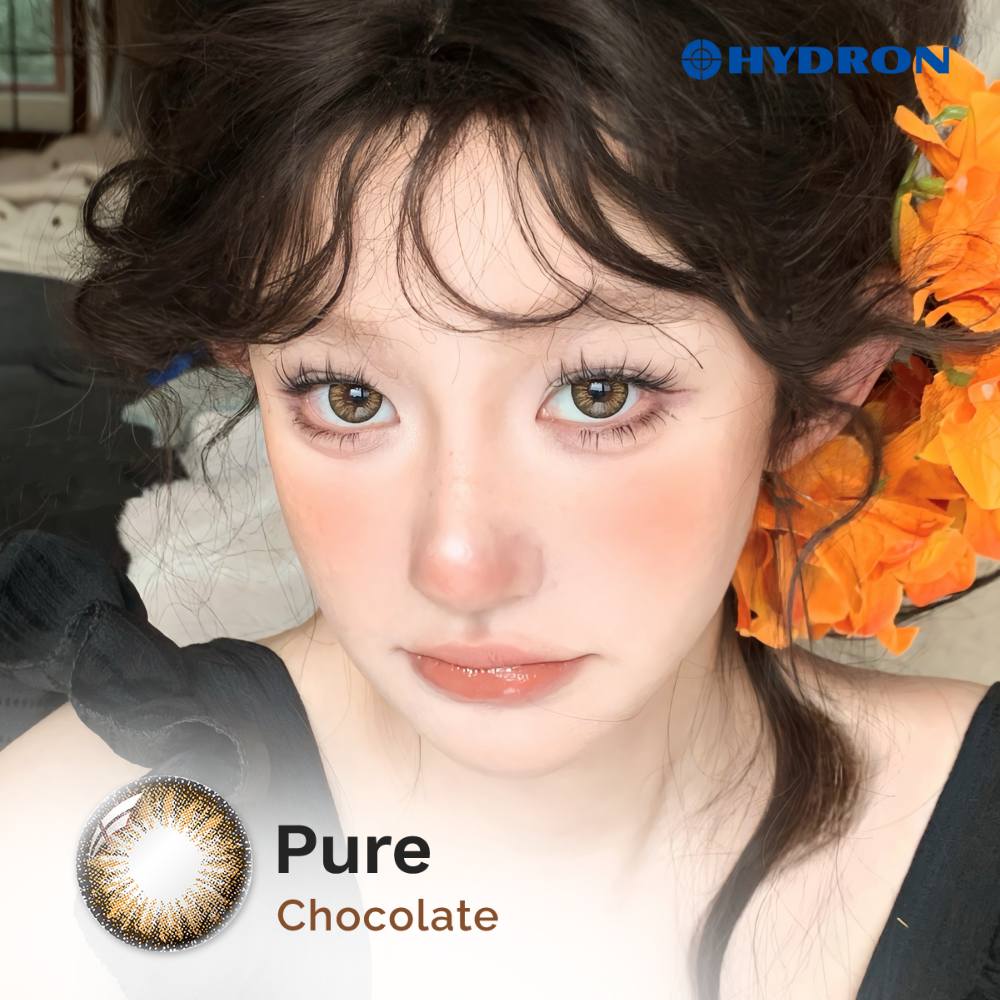 Pure Chocolate-Pure Plus Silicone Hydrogel 1 Day Color Contact Lens 10pcs (Eff dia:15mm)