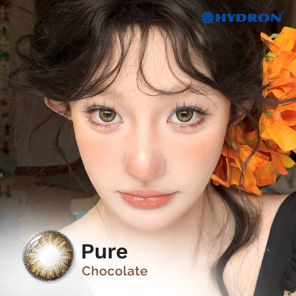 Pure Chocolate-Pure Plus Silicone Hydrogel 1 Day Color Contact Lens 10pcs (Eff dia:15mm)