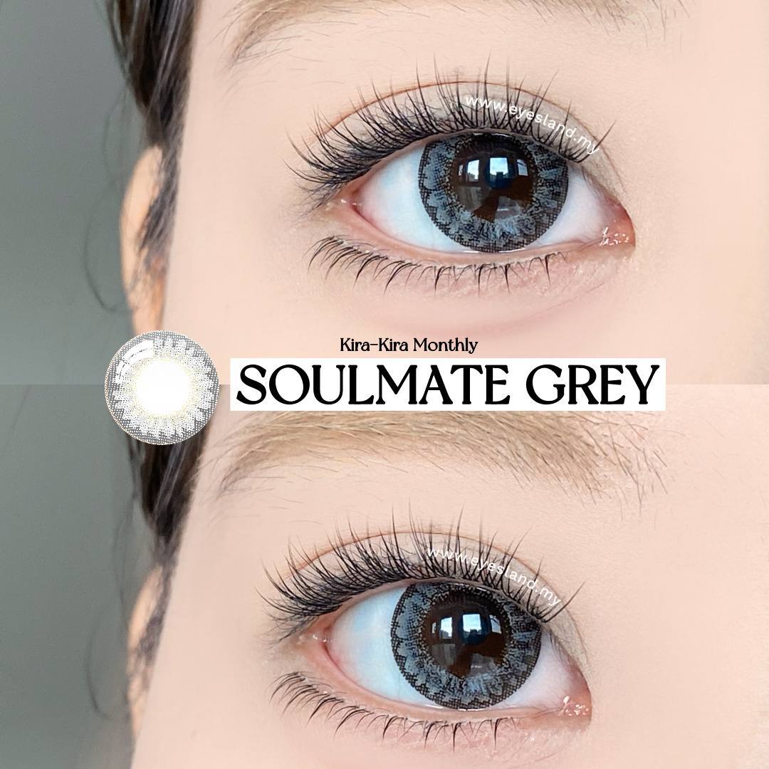 Soulmate Grey-Kira-Kira Monthly Color Lens 2pcs (Eff dia:14.5mm)