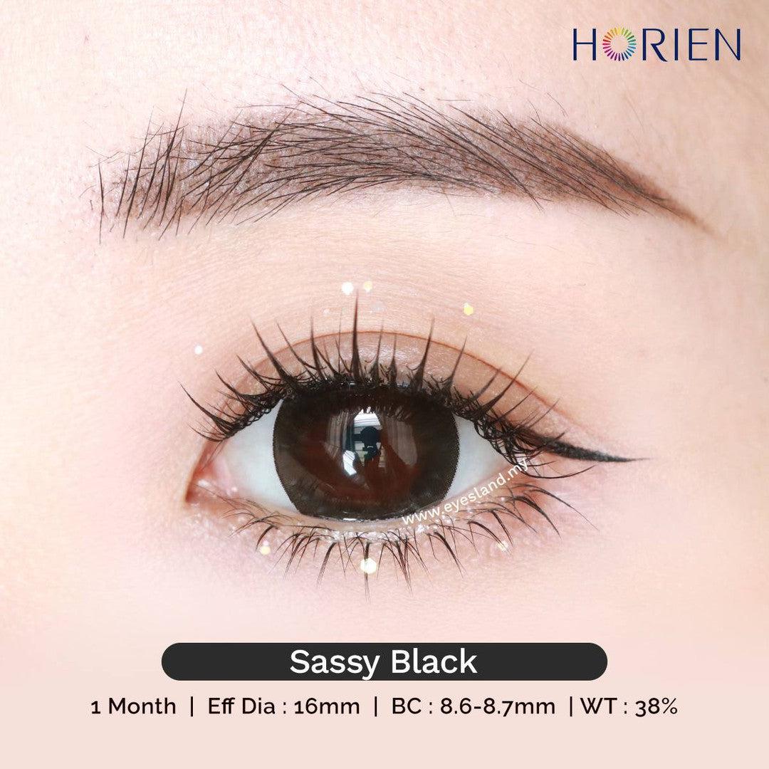 Sassy Black-Eye Secret 38% Monthly Color Lens 2pcs (Eff dia:16mm)