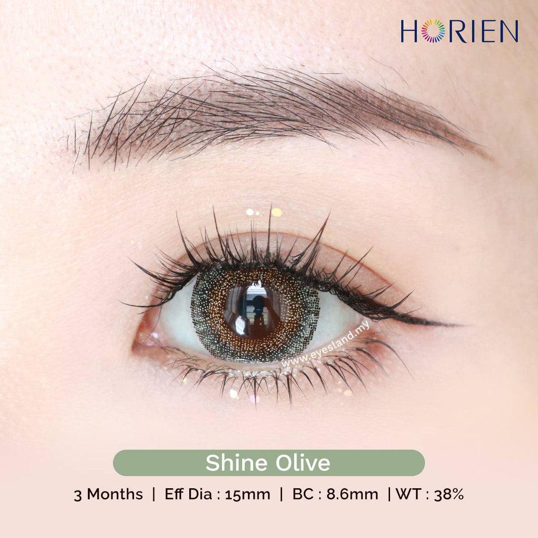 Shine Olive-Eye Secret 38% 3 Month Color Lens 2pcs (Eff dia:15mm)