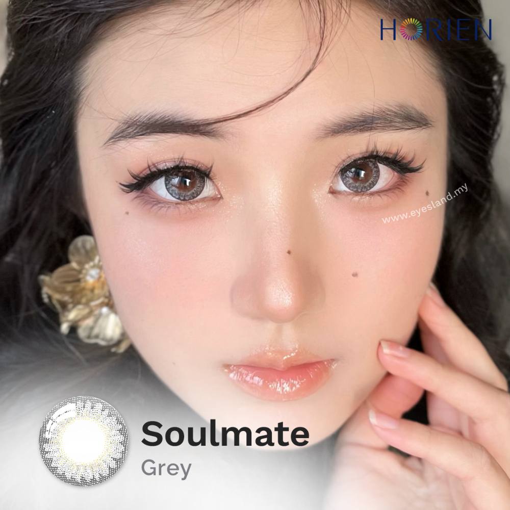 Soulmate Grey-Kira-Kira Monthly Color Lens 2pcs (Eff dia:14.5mm)