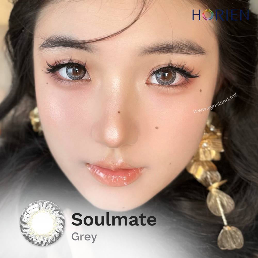 Soulmate Grey-Kira-Kira Monthly Color Lens 2pcs (Eff dia:14.5mm)