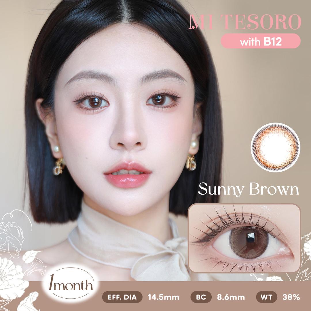 Sunny Brown-Mi Tesoro Monthly Color Con 2pcs (Eff dia:14.5mm)