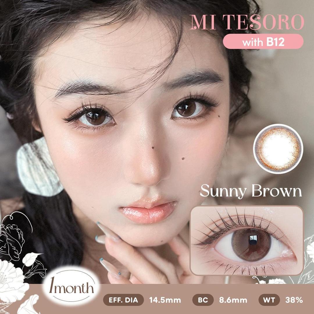 Sunny Brown-Mi Tesoro Monthly Color Con 2pcs (Eff dia:14.5mm)