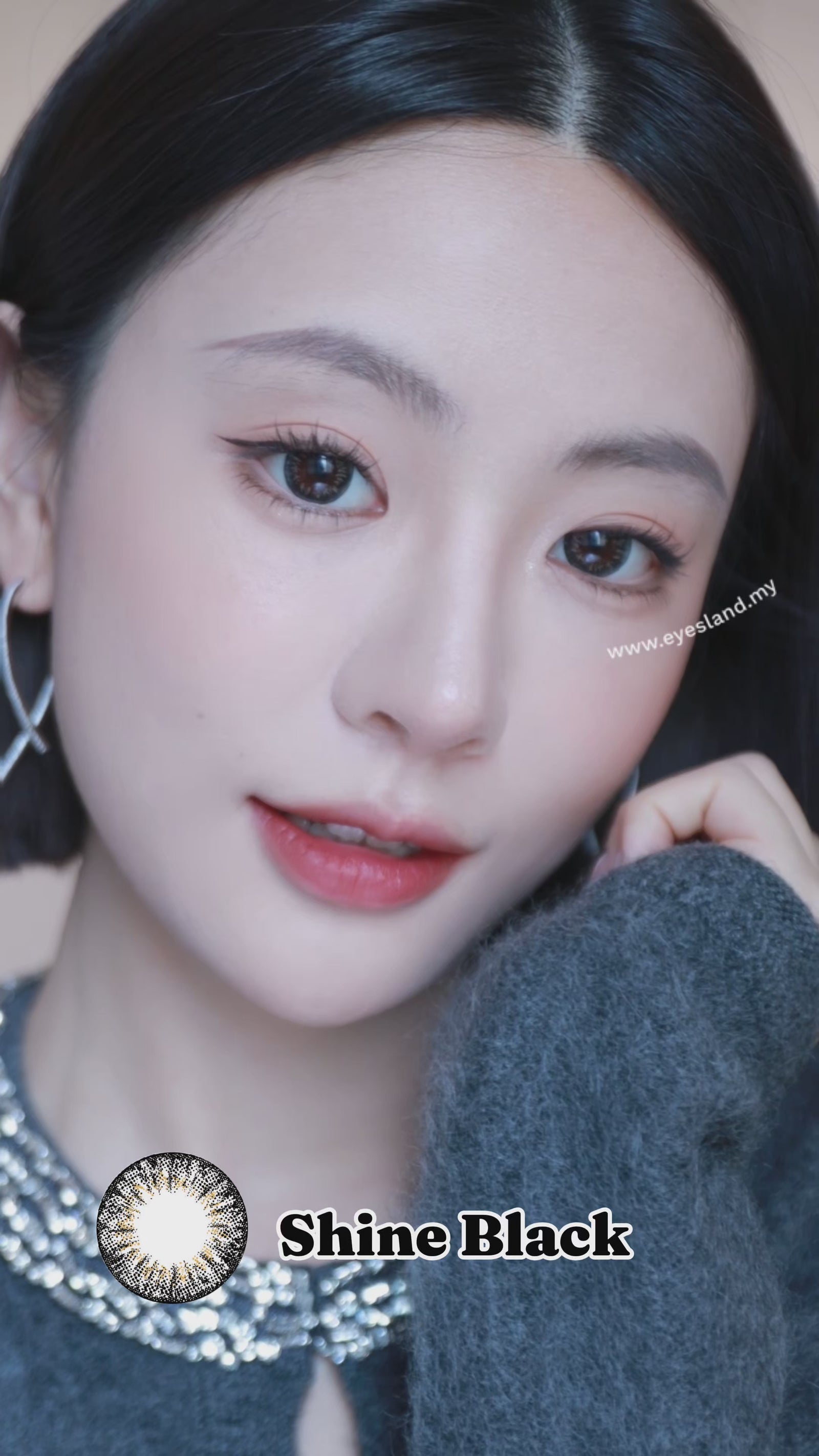 Shine Black-Eye Secret 38% 3 Month Color Lens 2pcs (Eff dia:16mm)