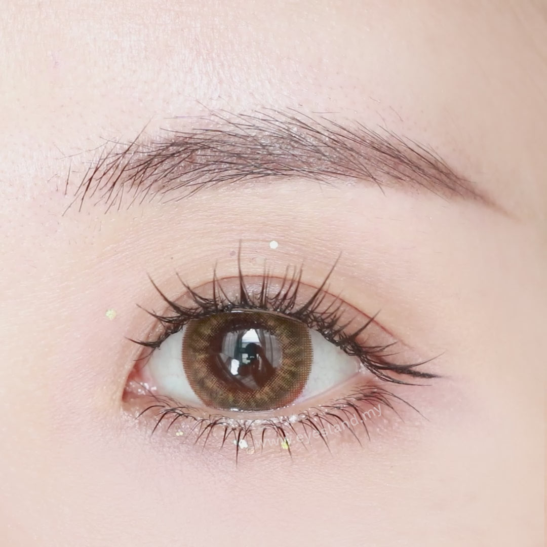 Me Time Brown-Kira-Kira Monthly Color Lens 2pcs (Eff dia:15mm)