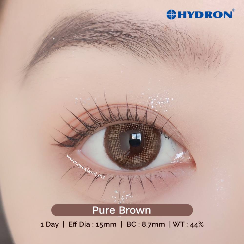 Pure Brown-Pure Plus Silicone Hydrogel 1 Day Color Contact Lens 10pcs (Eff dia:15mm)